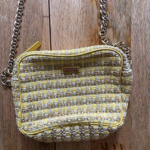 Kate Spade Bright Yellow Chain Knit Mini Purse Bag